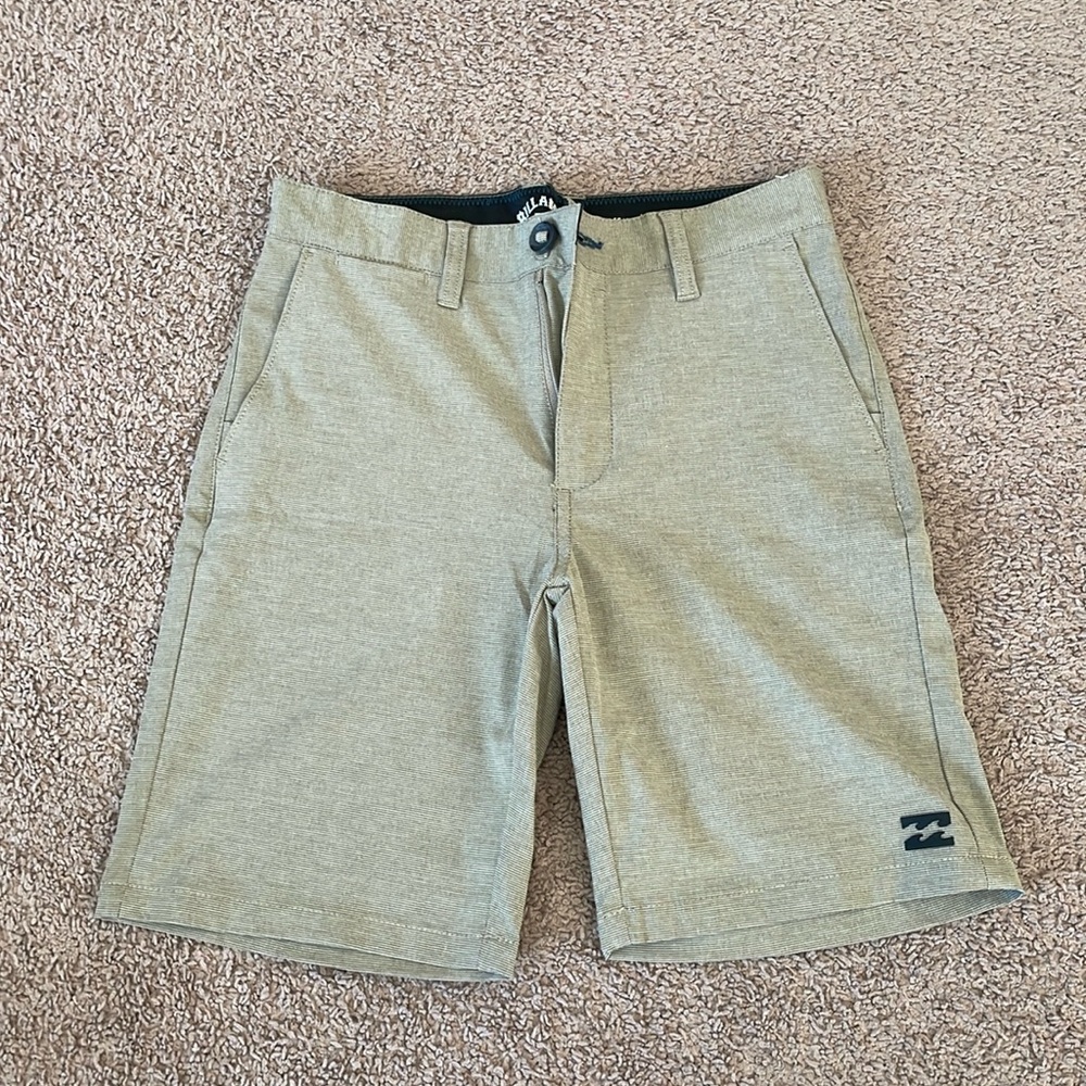 Billabong Crossfire Quick Dry Stretch Shorts Boys Size 25 Khaki